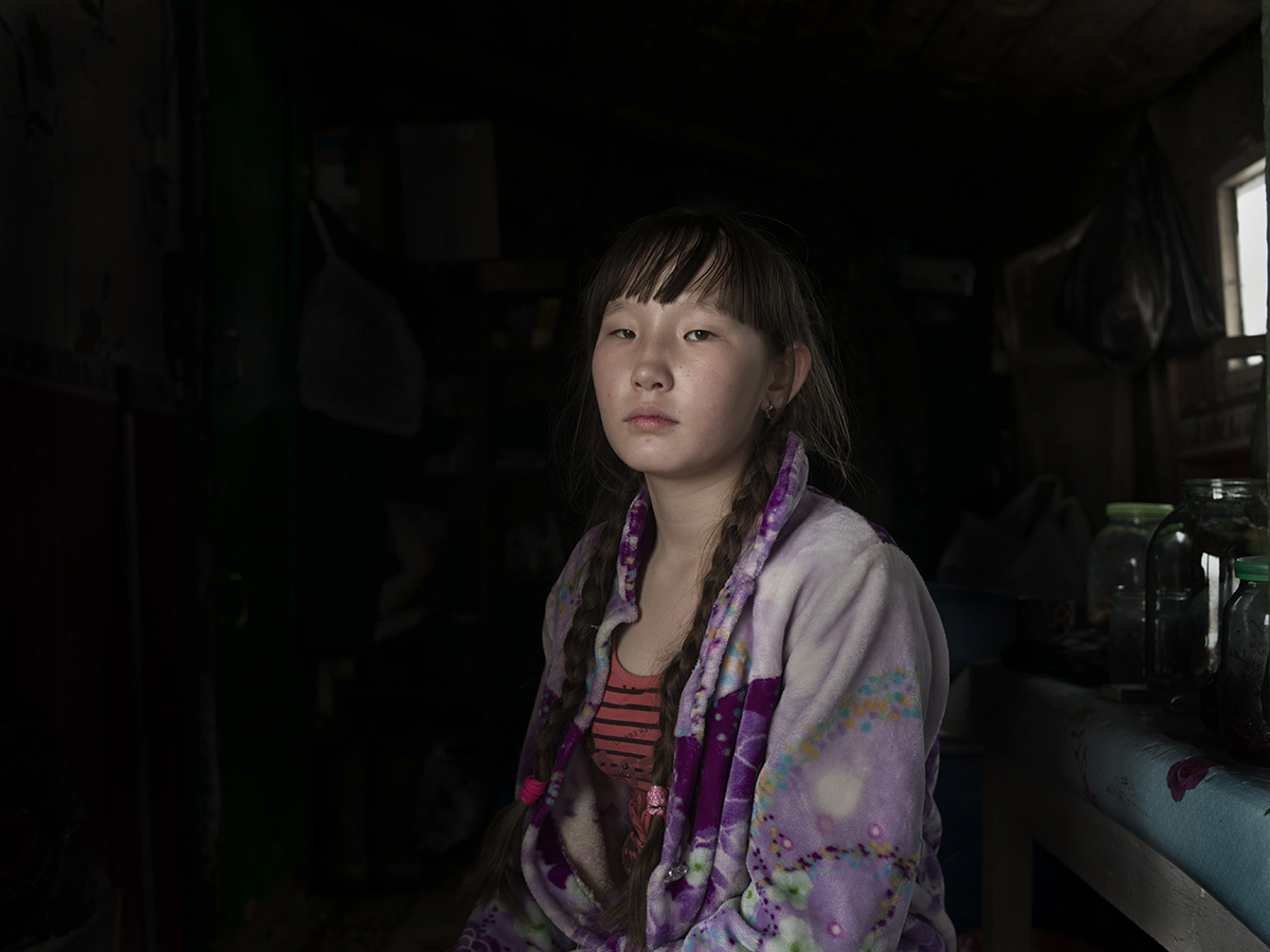 Claudine Doury-Prix photographique Marc Ladreit de Lacharrière avec l'Académie des beaux arts. Une odyssée sibérienne- Dasha en avril, Nergen 2018